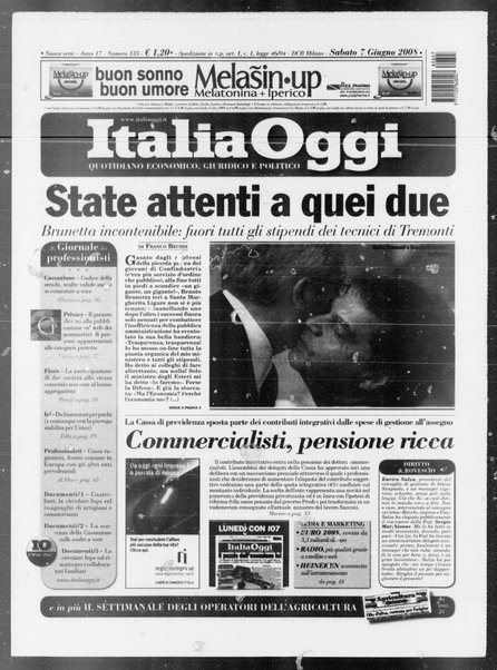 Italia oggi : quotidiano di economia finanza e politica